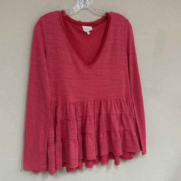 Anthropologie Deletta womans boho Tiered Long Sleeve Top Size M - Picture 3 of 6